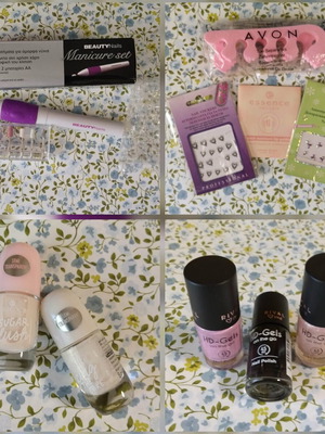 BeautyNails manicure and pedicure set new with nail polish and decorations