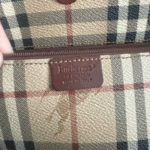 Burberry vintage backpack used, beige and brown