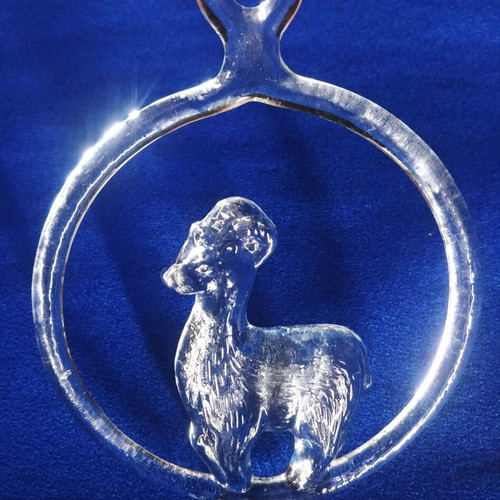 Kosta Boda Julbock Suncatcher Bertil Vallien like new