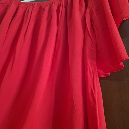IQ Top red blouse with off-shoulder, used, one size, viscose