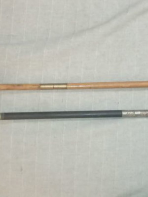 Wooden gun cleaning rods pack of 2, 50s manufacture