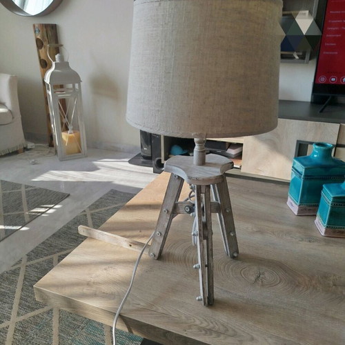 Inart antique table lamp like new, adjustable 30x58 and 30x76 cm