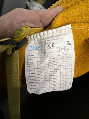 Weldas welding apron new with certification