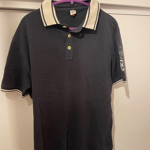 Polo shirt men's used, size M, blue