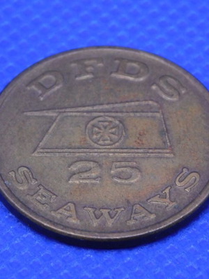 DFDS Seaways 25 brass token