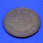 DFDS Seaways 25 brass token