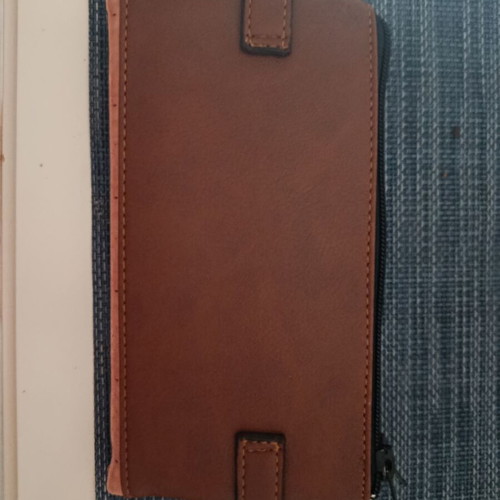 Wallet beige brown with front design