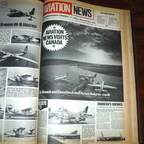 Aviation "Aviation News" volume with 27 used issues from 1970s