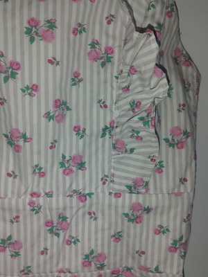 Karavan floral jumpsuit with ruffles like new, cotton, size S