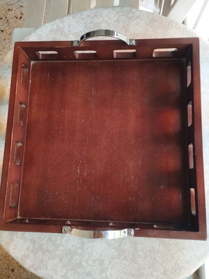 Studio Nova Wooden Serving Tray vintage, used, 35.5x35.5x6.5 cm