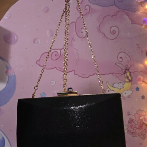 Verde shoulder and hand bag clutch new, black