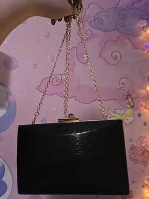 Verde shoulder and hand bag clutch new, black