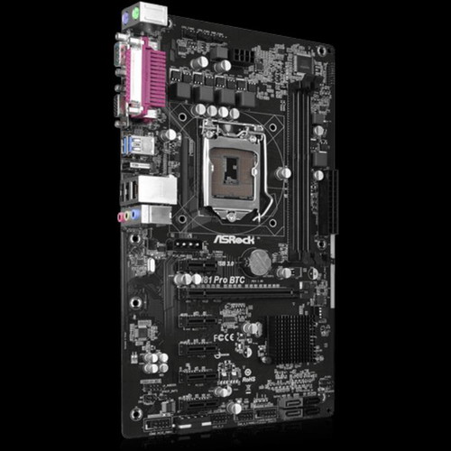 ASRock H81 Pro BTC R2.0 motherboard used with Intel Celeron G3420 CPU and 4GB DDR3 RAM