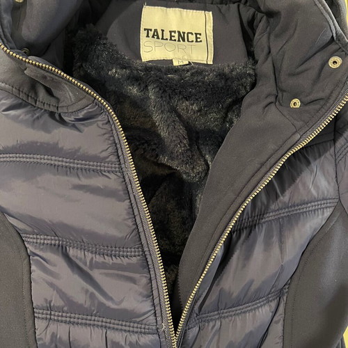 Talence jacket new, blue, hooded with synthetic fur lining
