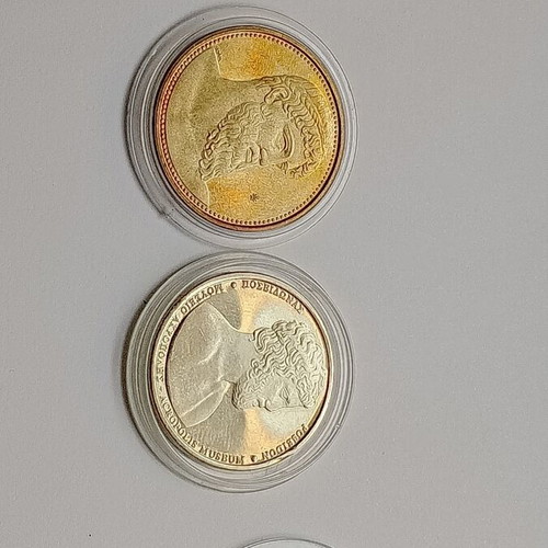 Commemorative Greek medals used, set of 2