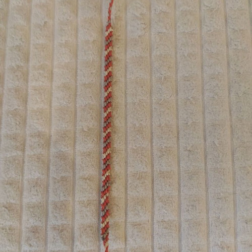 Macrame bracelet new, beige and red