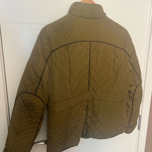 H&M green thin jacket like new with golden zipper, size 44