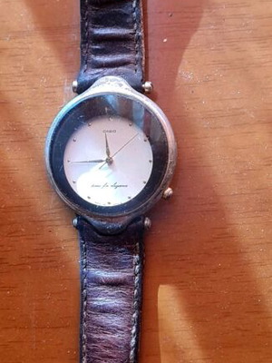 Casio wristwatch women's used, brown, battery needed