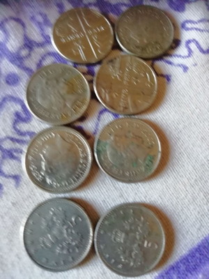 English coins used, assorted denominations 1971-2014