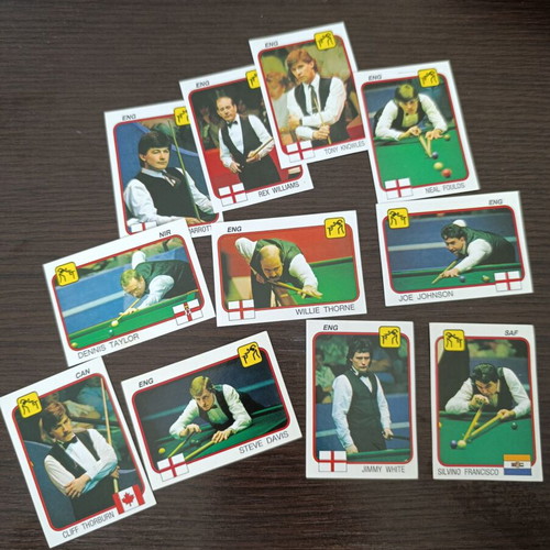 Panini Supersport 87 billiards sticker pack with 11 different numbers