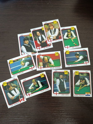 Panini Supersport 87 billiards sticker pack with 11 different numbers