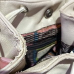 Doca beige backpack with rose design