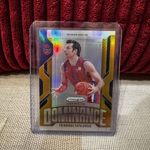 Euroleague Prizm Dominance Gold 09/10 Papaloukas numbered card