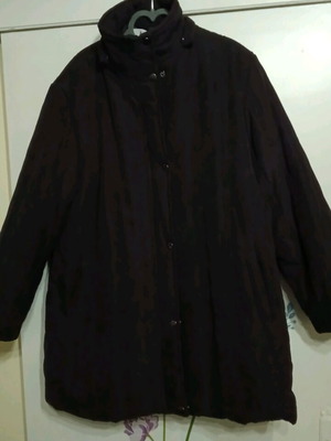 Dark brown half-coat jacket new with embossed design