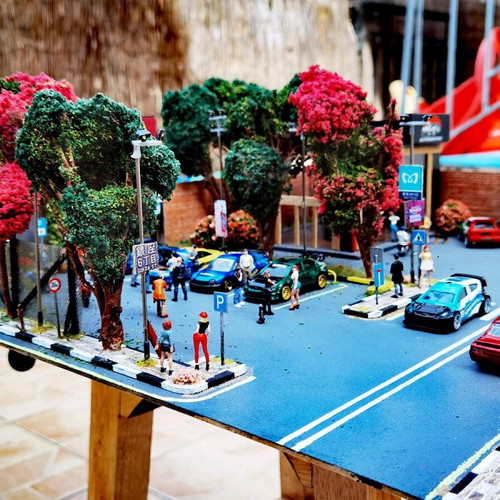 Diorama 1/64 location-themed like new, handmade