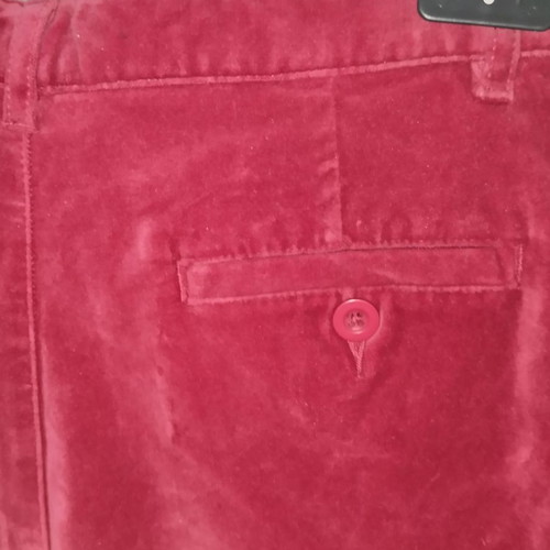 Talbots velvet trousers used, red velvet, cotton pants
