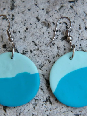 Handmade polymer clay dangle earrings new with stainless steel clasp