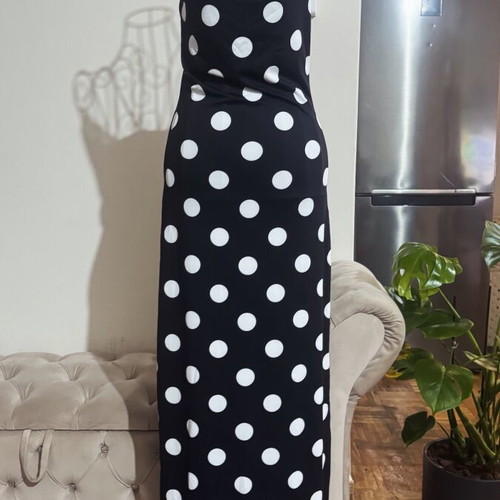 VG Styline Maxi Dress new, black and white, lace details, sizes S/M