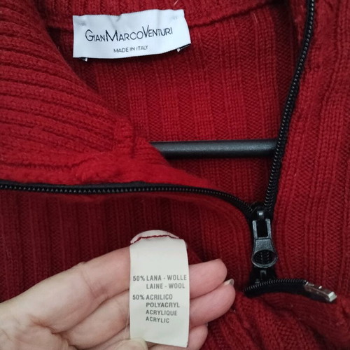 Vest with zipper like new, red, size M