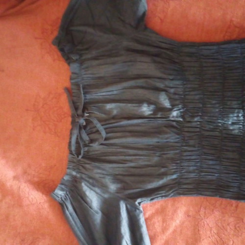 Valentina Rossi off-shoulder dark grey top, size S