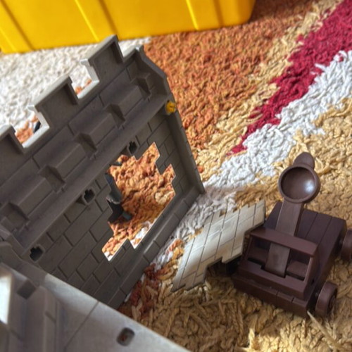 Playmobil μεγάλο σετ κάστρο ιπποτών μεταχειρισμένο με φιγούρες και άλογα
