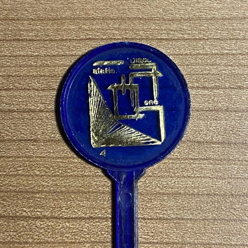 Disco “Station One” collectible stirrer from 1980s like new