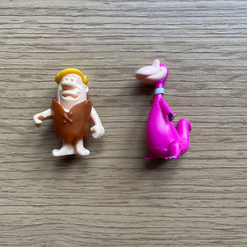 The Flintstones Kinder Surprise figures used, 2 pieces from 1994