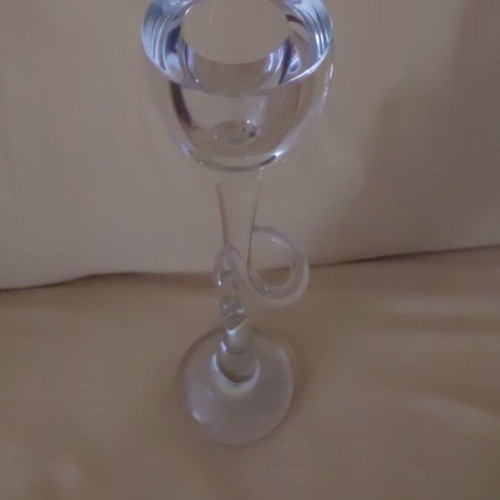 Glass candlestick used