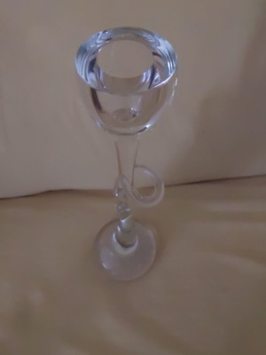Glass candlestick used