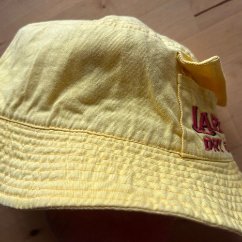 Yellow cotton hat with pockets Larios dry gin used, size S