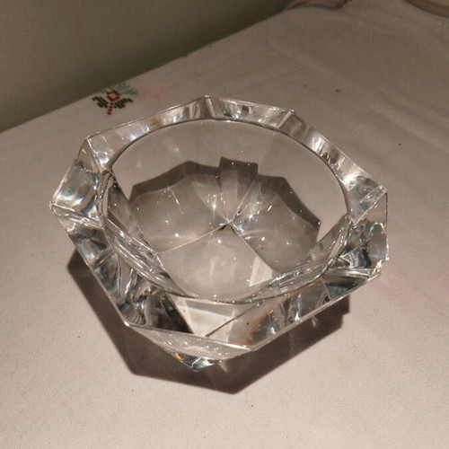 Crystal Orrefors Sweden ashtray used with minor chip
