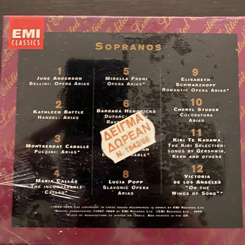 Sopranos limited edition box set 12 CDs new, classical
