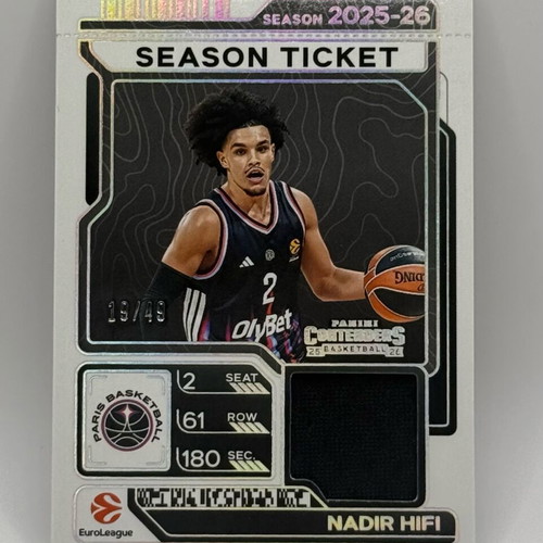 2025-26 Panini Contenders EuroLeague Holo Nadir Hifi Patch card like new
