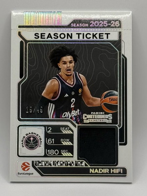 2025-26 Panini Contenders EuroLeague Holo Nadir Hifi Patch card like new