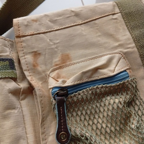 Sisley crossbody bag used beige and blue