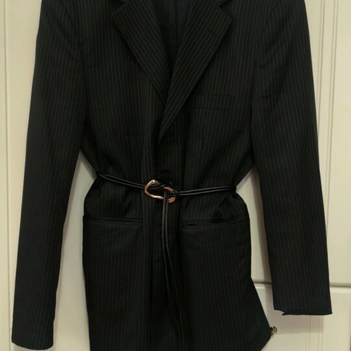 Giorgio Armani Collezioni black pinstripe blazer like new unisex XXL