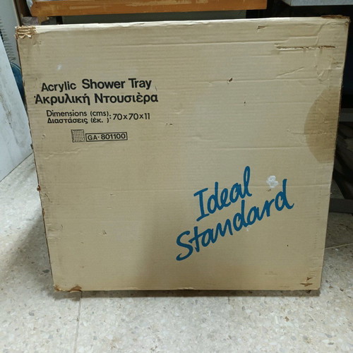 Acrylic white shower tray IDEAL STANDARD unused 70x70x11