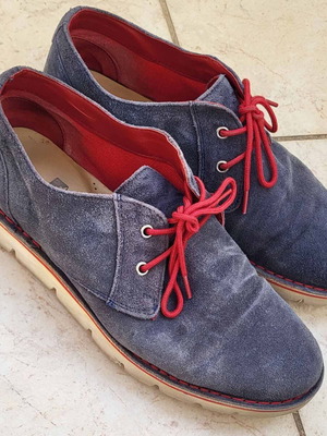 Lumberjack suede shoes used, size 43, blue with red laces