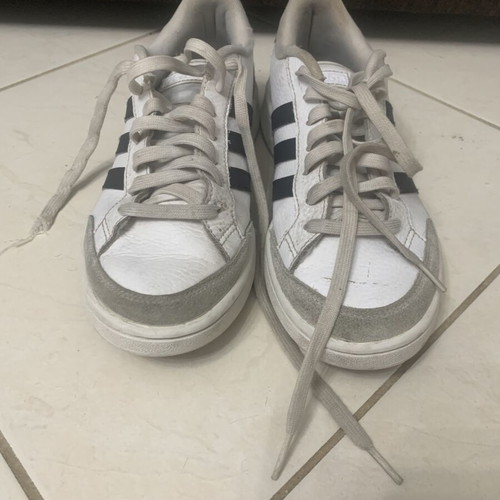 Adidas sneakers used, white, size 39.5