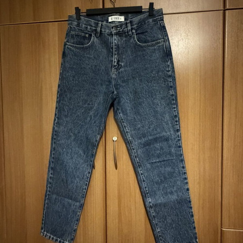 No Thinkin Mom Fit Jeans Size 40 Like New Dark Blue Denim